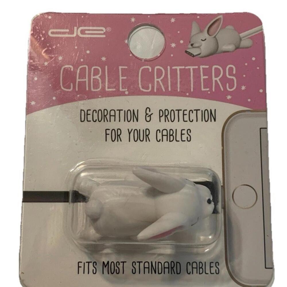 Bunny Cable Critter Phone Crd Protector/ Decoration BRAND NEW  Cute Great GIFT!!